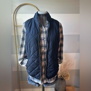 Old Navy Navy Blue Quilted Vest